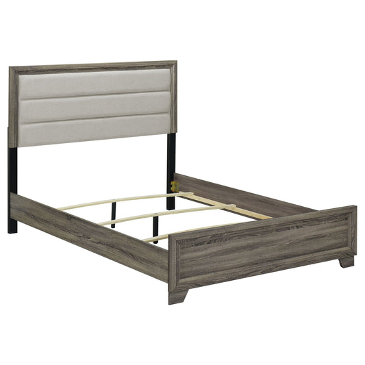 Funston - Panel Bed With Upholstered Headboard
