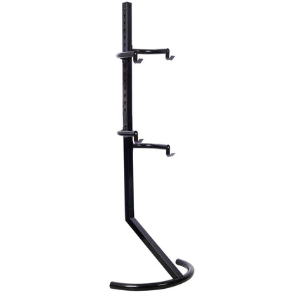 Indoor Bike Rack Stand For 1 - 2 Bicycles With Adjustable Arms - Black