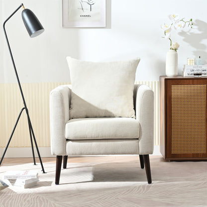 Modern Accent Upholstered Armchair With Pillow