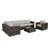 Gray / 3 Pc. L-Shaped Sectional, Chair And Table