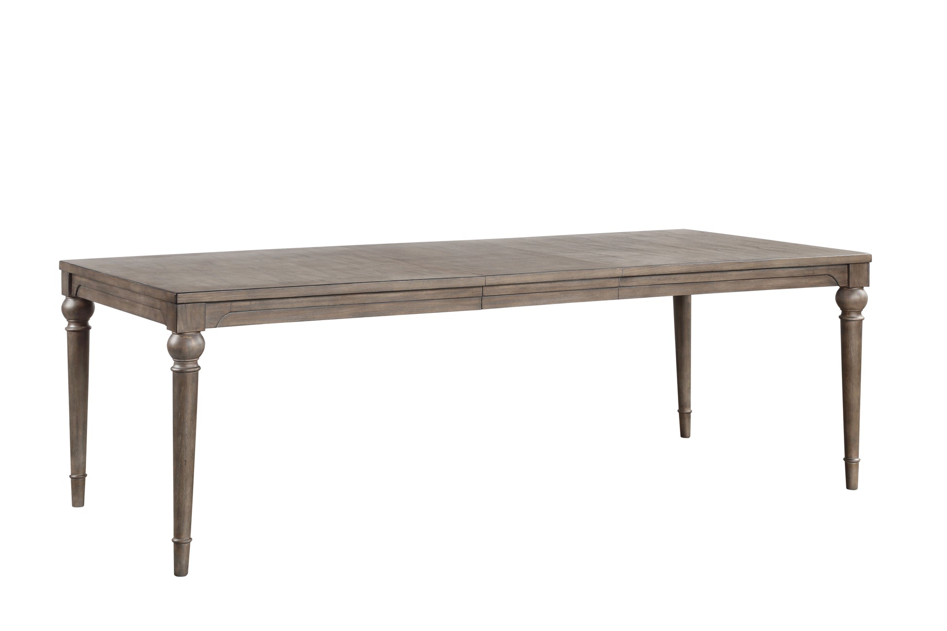 The Couch.com Middleton Dining Table features a light brown vintage hazel wood finish, extends to 90", and offers a simple, classic design with four tapered legs and a smooth rectangular top.