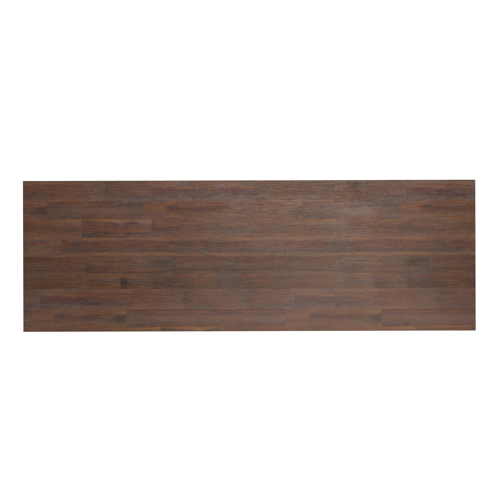 The Lowry - Handcrafted Desk features a rectangular wooden tabletop with a dark brown finish and subtle wood grain patterns, shown from above against a white background.