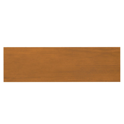 The Warm Shaker TV Media Stand features a rectangular design with a smooth, light brown finish and subtle horizontal wood grain patterns.