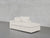 2-Seat Modular Lounger Loveseat - Oatmeal Beige / Extra-Deep / Corner Left