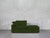 2-Seat Modular Lounger Loveseat - Olive Green / Classic / Corner Left
