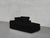 2-Seat Modular Lounger Loveseat - Onyx Black / Extra-Deep / Corner Left