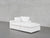 2-Seat Modular Lounger Loveseat - Pure White / Extra-Deep / Corner Left