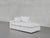 2-Seat Modular Lounger Loveseat - Heather Grey / Extra-Deep / Corner Left
