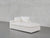 2-Seat Modular Lounger Loveseat - Natural White / Extra-Deep / Corner Left