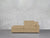 2-Seat Modular Lounger Loveseat - Camel Beige / Classic / Corner Right