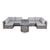 Dark Gray / 2 Pc. Sectional Sofa And Fire Pit