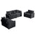 Dark Gray / 3 Pc. 2 Seater Sofa And 2 Chairs