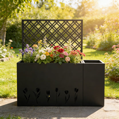 Tall Planter Raised Garden Bed With Trellis