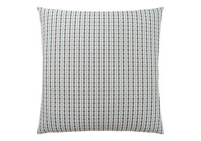 A square decorative throw pillow with a light blue and gray checkered pattern, hypoallergenic insert included, shown against a white background.
