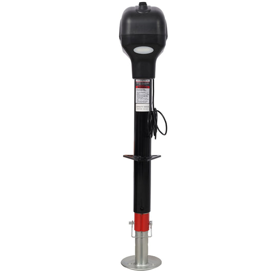Electric Power Tongue Jack 3500Lbs Capacity With Waterproof Cover For RV Trailer & Camper, 12V Dc - Black
