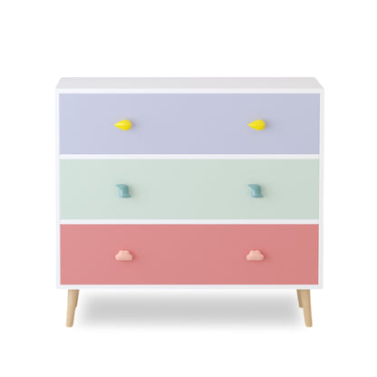 3 Drawer Dresser, Storage Cabinet With Anti Tip Safety