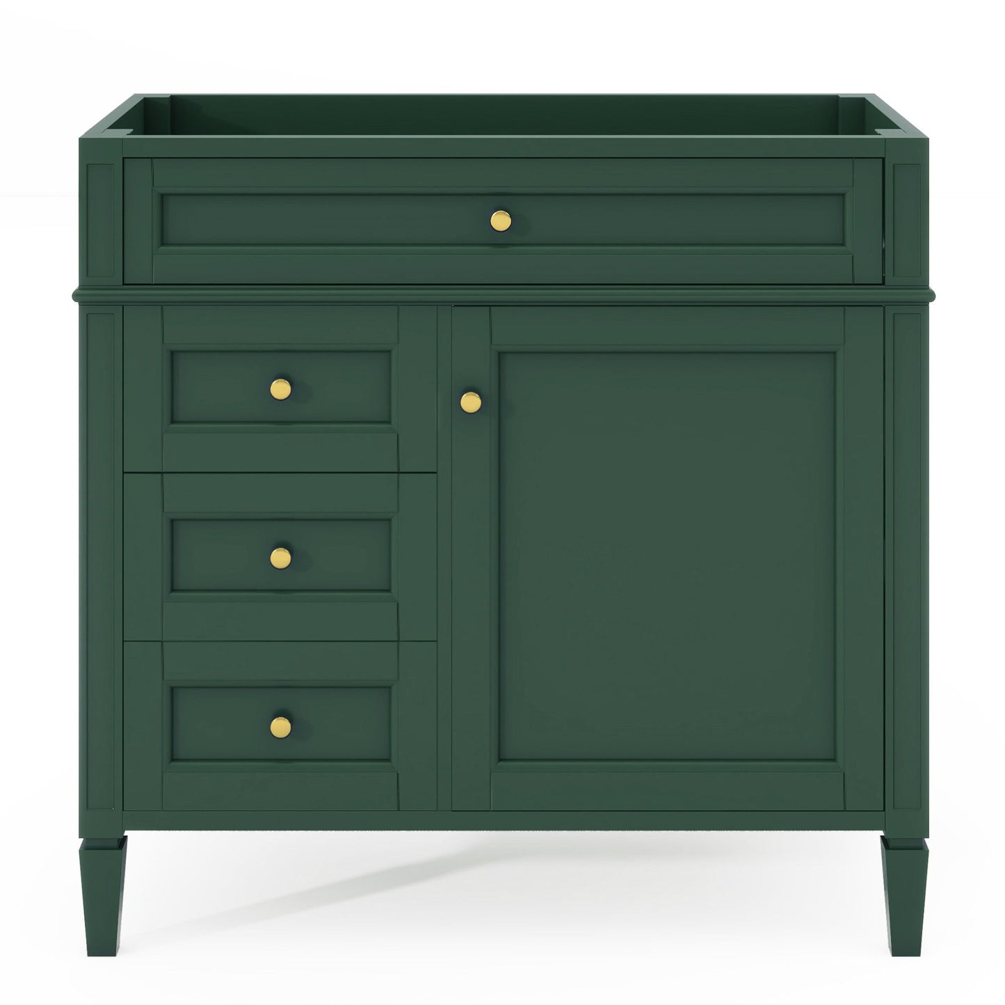 Bathroom Vanity With 2 Drawers And Tip-Out Drawer, Storage Cabinet