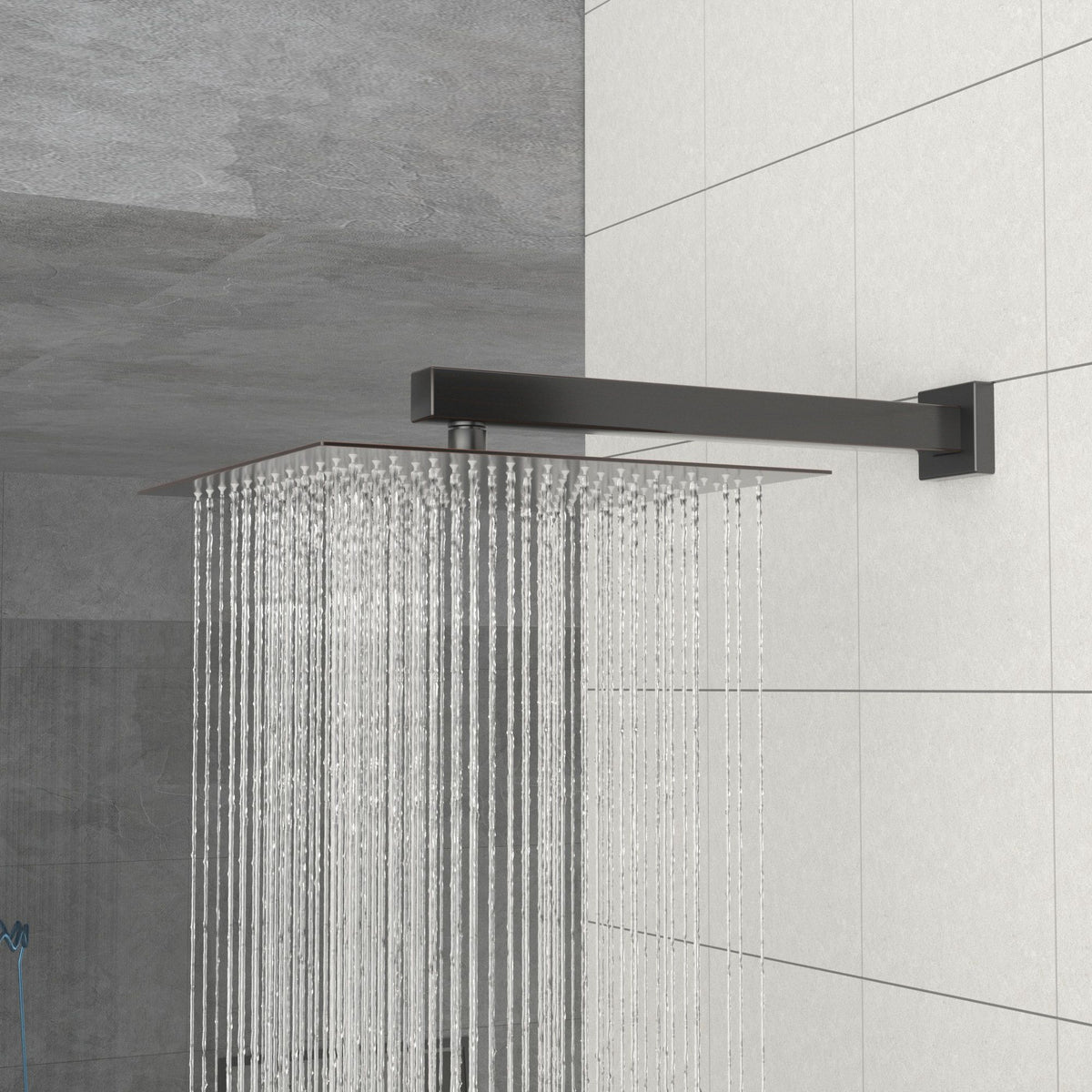 10" Square Rainfall Shower Head With Silicone Nozzle - Oil-Rubbed Bronze