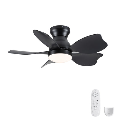 Low Profile Flush Mount Ceiling Fan With Light