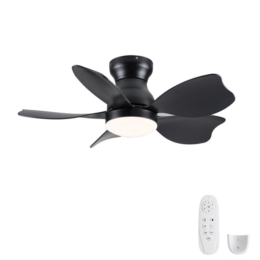 Low Profile Flush Mount Ceiling Fan With Light
