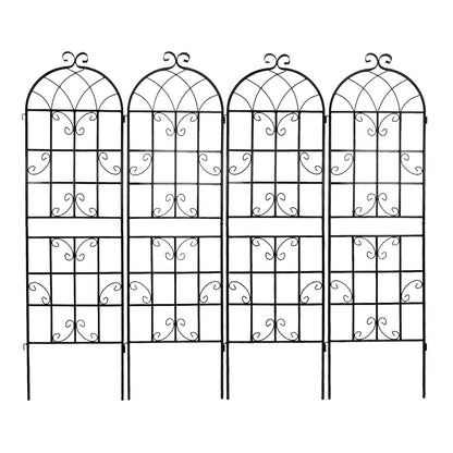 Metal Garden Rustproof Trellis For Climbing Plants Outdoor Flower Support
