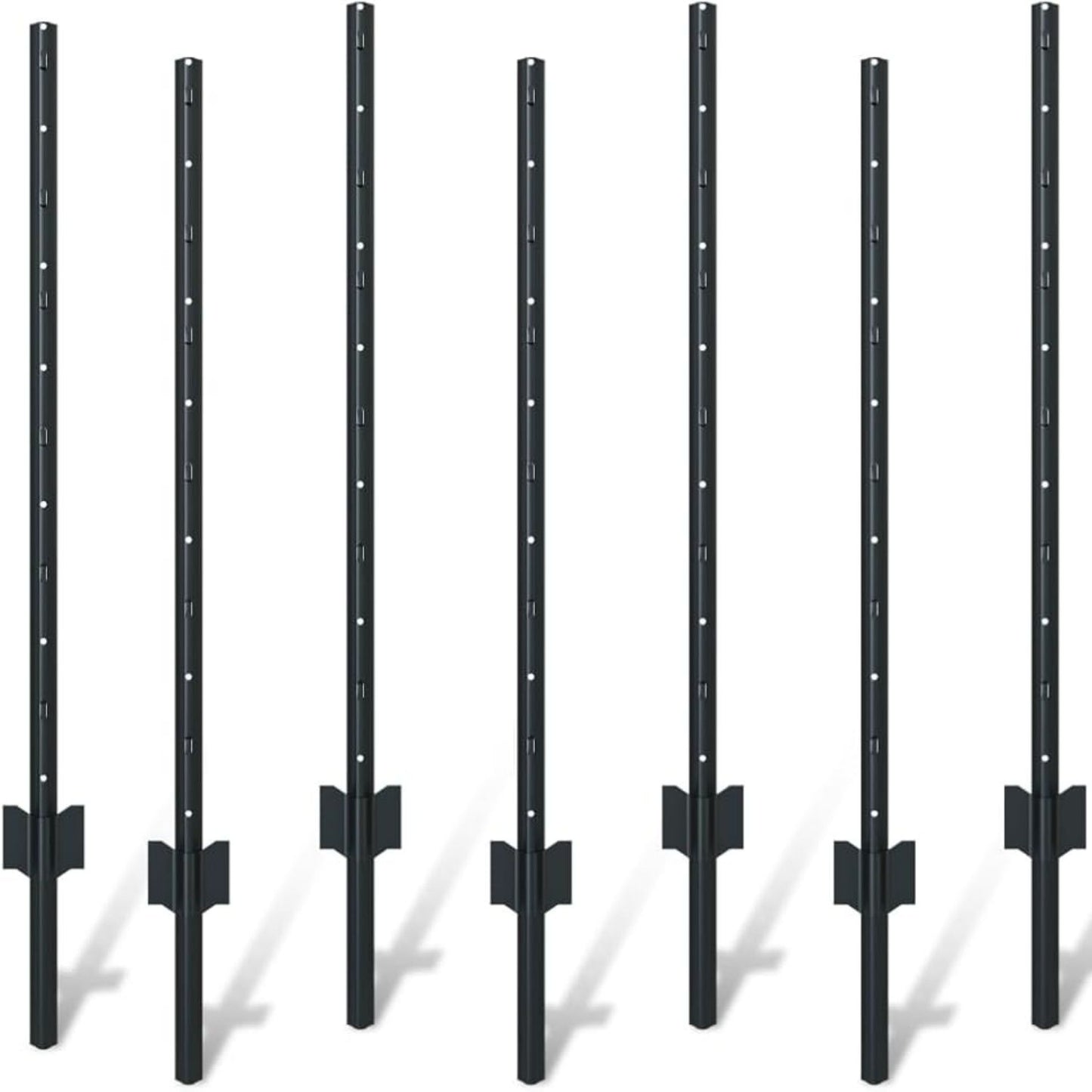 4 Foot U-Shaped Metal Garden Fence Posts Set For Wire Fencing