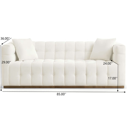Couch.com Eleanor Sofa Boucle Beige / Gold / Ivory / Ivory White, Durable Design, Modern Style, Fabric Construction, Beige Finish