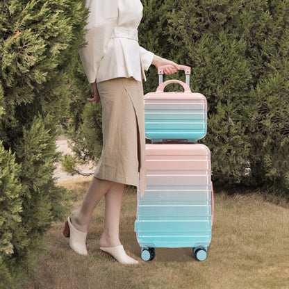 Luggage Set 14" / 20" With Combination Lock And Cosmetic Case