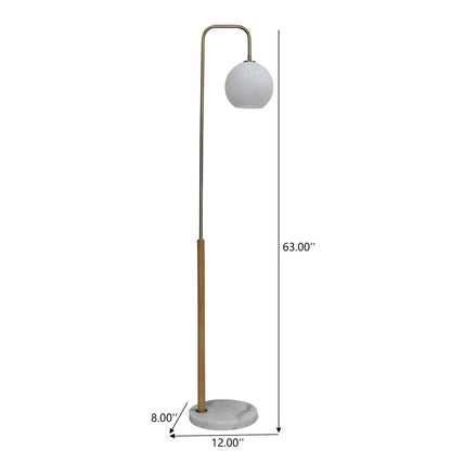Tall Corner Floor Lamp For Living Room - White