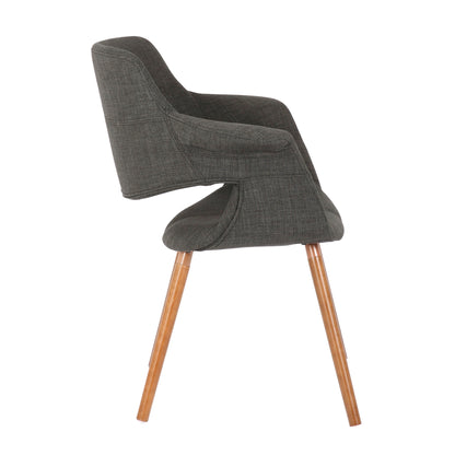 Vintage Flair - Mid-Century Modern Chair (Set of 2) - Walnut / Charcoal