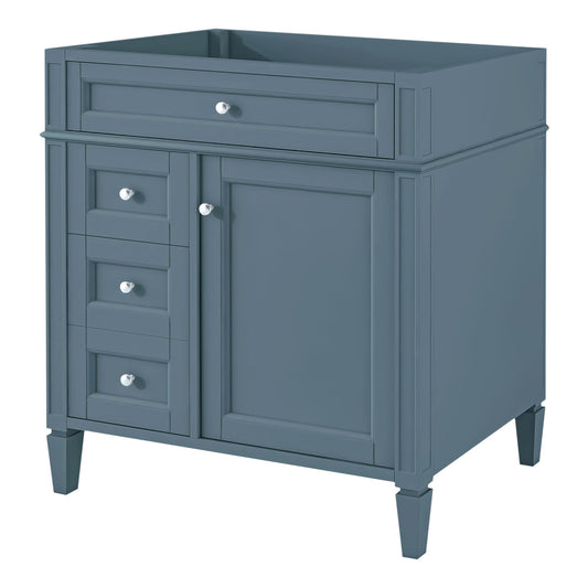 Bathroom Vanity Cabinet With 2 Drawers And Tip-Out Drawer - Indigo