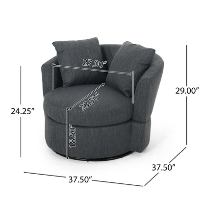 Swivel Club Chair With Circular Design