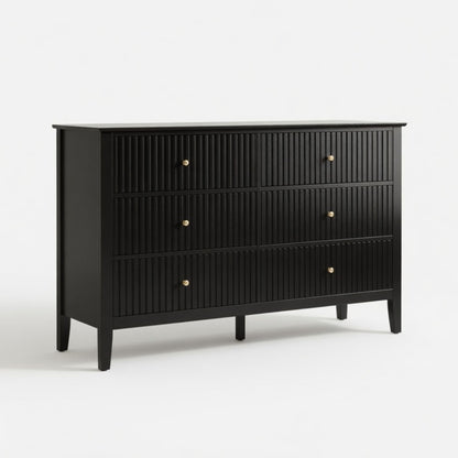 Modern 6 Drawer Fluted Dresser