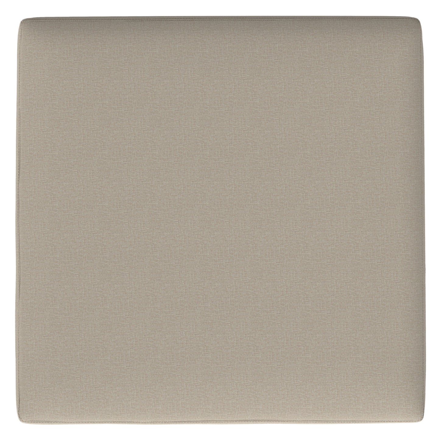 The Owen Multifunctional Square Coffee Table Storage Ottoman features a light beige, smooth fabric seat cushion with slightly rounded edges, shown from above on a white background.