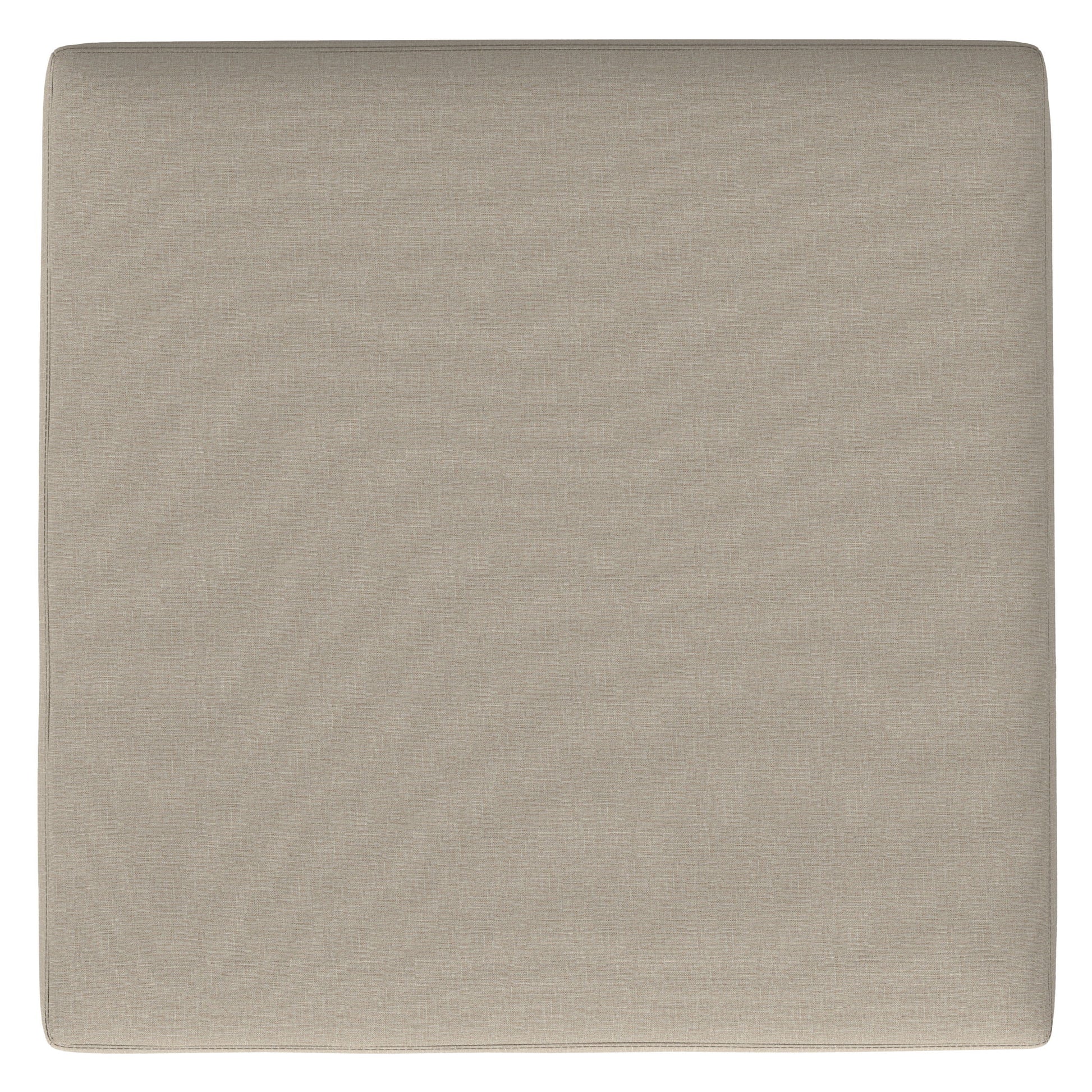 The Owen Multifunctional Square Coffee Table Storage Ottoman features a light beige, smooth fabric seat cushion with slightly rounded edges, shown from above on a white background.