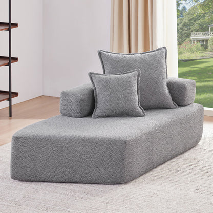 Frame For Oversized Modular U Shaped Sectional, Floor Couch Convertible Compressed Couch Spacious Foam Filled Sofa