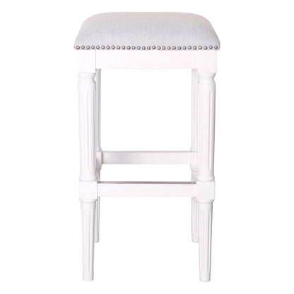 Square Stool With Upholstered Seat