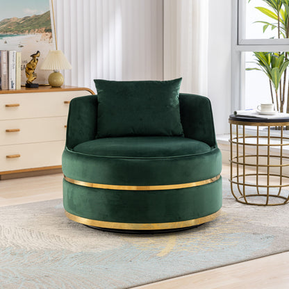 360 Degree Swivel Over Sized Upholstered Barrel Chair
