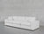 3-Seat Modular Sofa - Heather Grey / Extra-Deep
