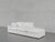 3-Seat Modular Lounger Sofa - Heather Grey / Extra-Deep / Corner Left