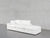 3-Seat Modular Lounger Sofa - Pure White / Extra-Deep / Corner Left
