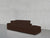 3-Seat Modular Lounger Sofa - Chocolate Brown / Extra-Deep / Corner Left