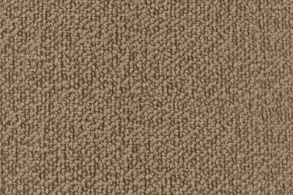 Close-up view of the Koti 2-seater Sofa featuring a textured brown fabric with a looped pile surface, creating a cozy and plush appearance.