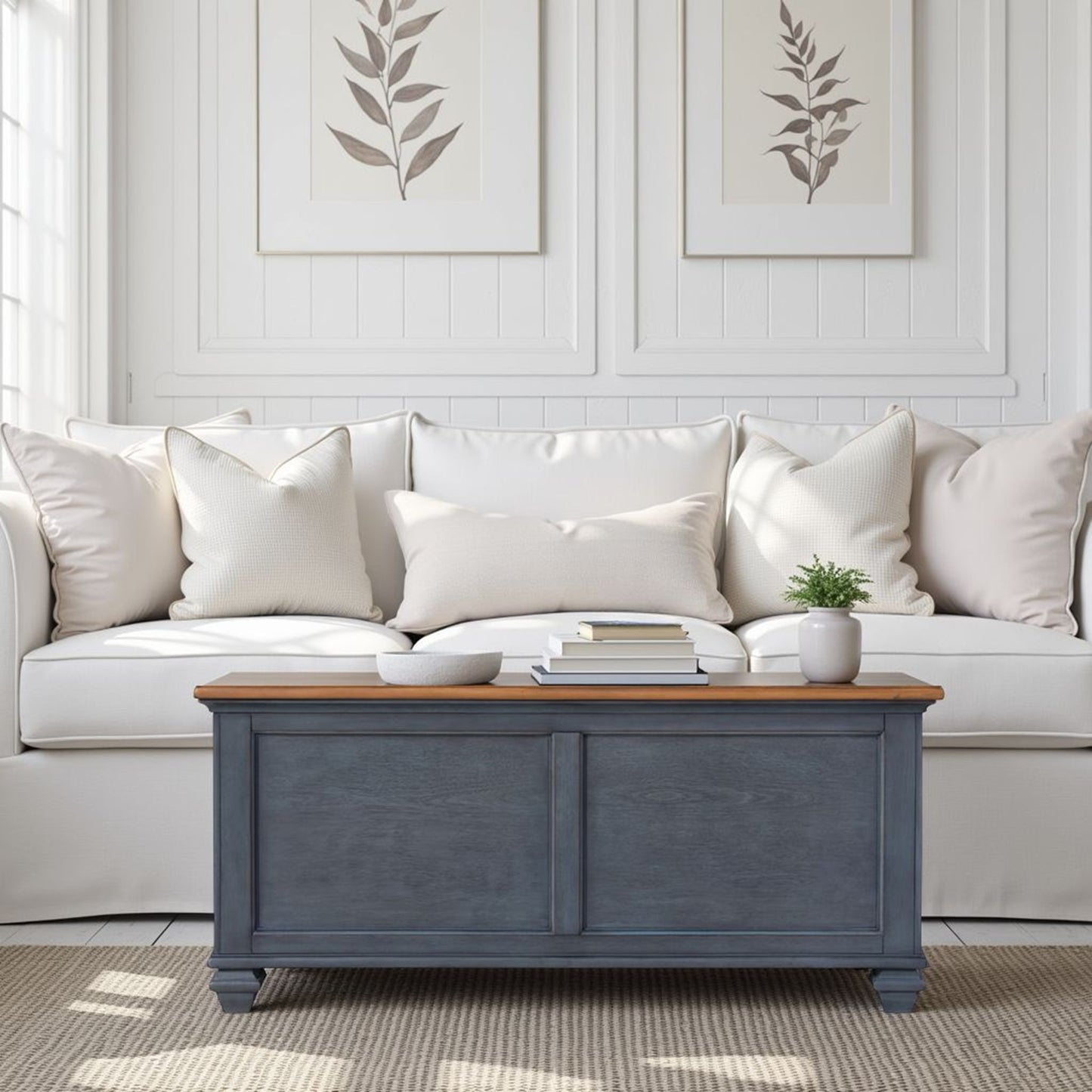 Lift-Top Coffee Table - Blue