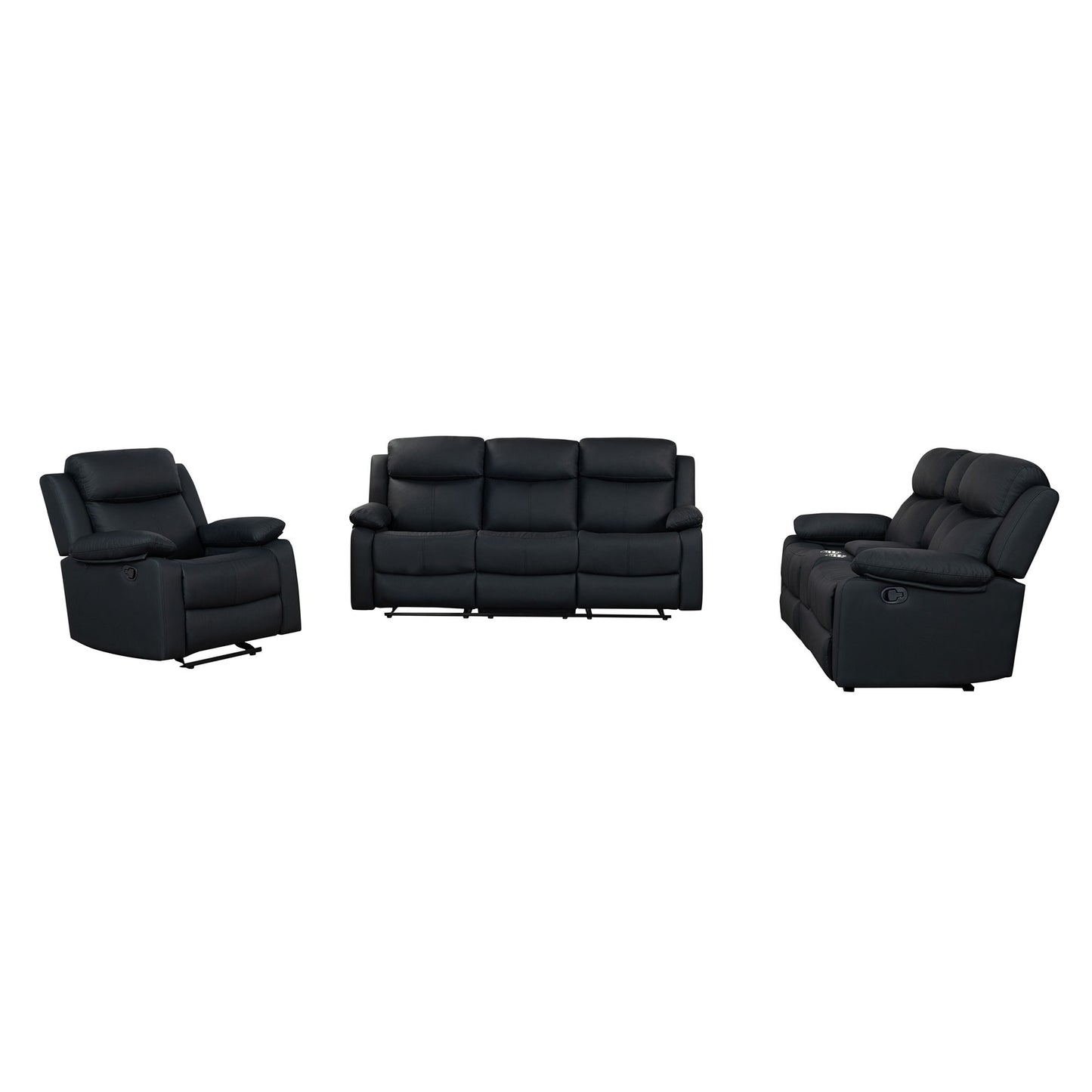 Blanche - Reclining Set With LED Lights With Pillow Top Arms