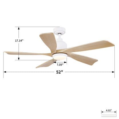 American Farmhouse Ceiling Fan With Light Quiet DC Motor