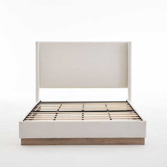 Hosford - Minimalist Upholstered Wingback Bed