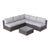 Gray / 2 Pc. 4 Seater Sectional, Table