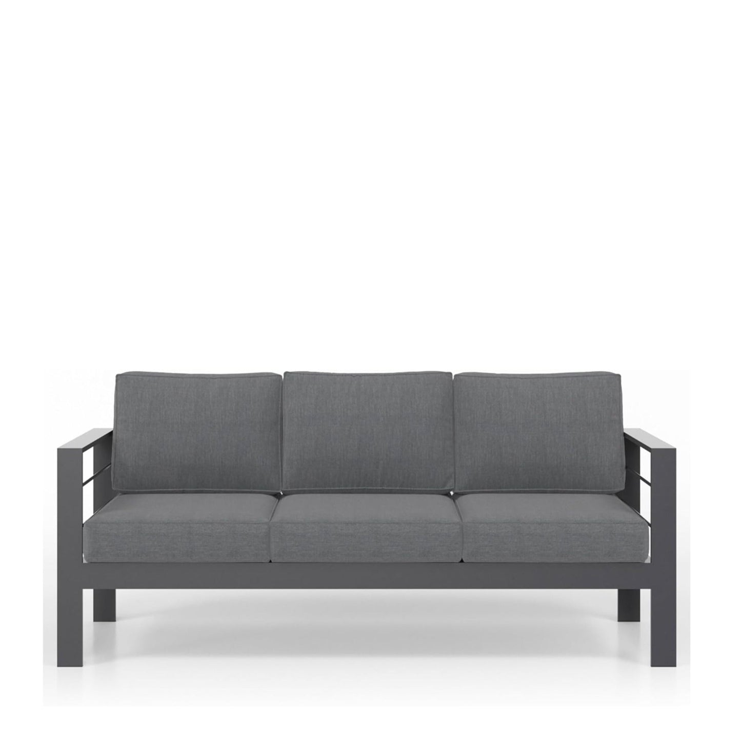 All-Weather Patio Sofa With Cushions, 3 Seat Outdoor Couch