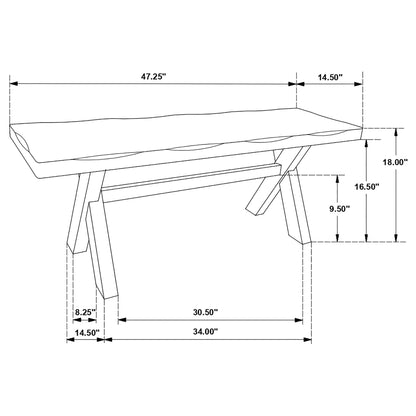 Knotty - Dining Bench - Brown